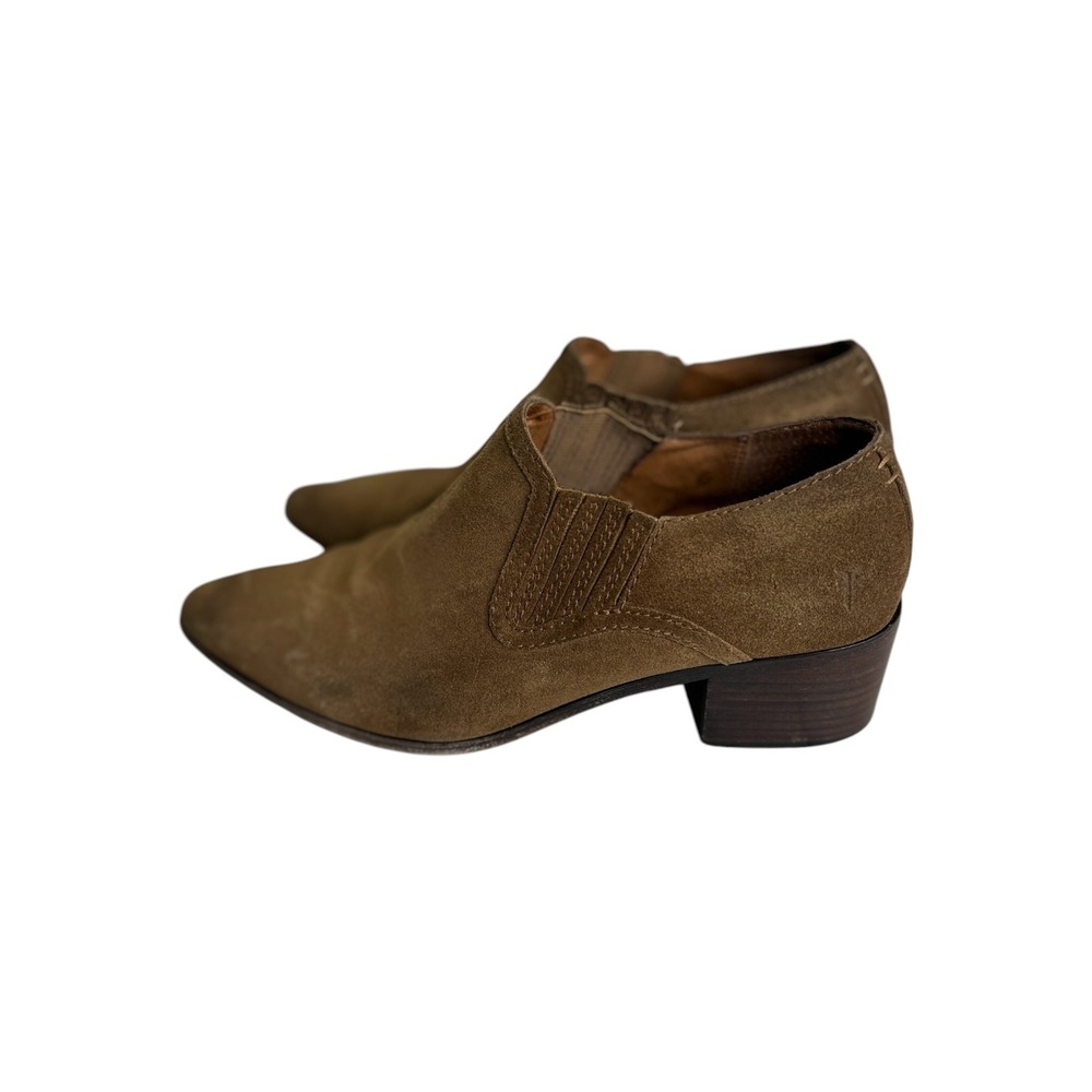 FRYE Eleanor Western Suede Shooties Chestnut Brown Booties Size 7M